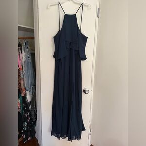 Bill Levkoff Midnight Blue Maxi Dress